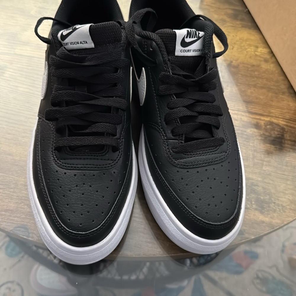Nike Women  Black Court Vision Alta Shoes - Picture 5 of 5